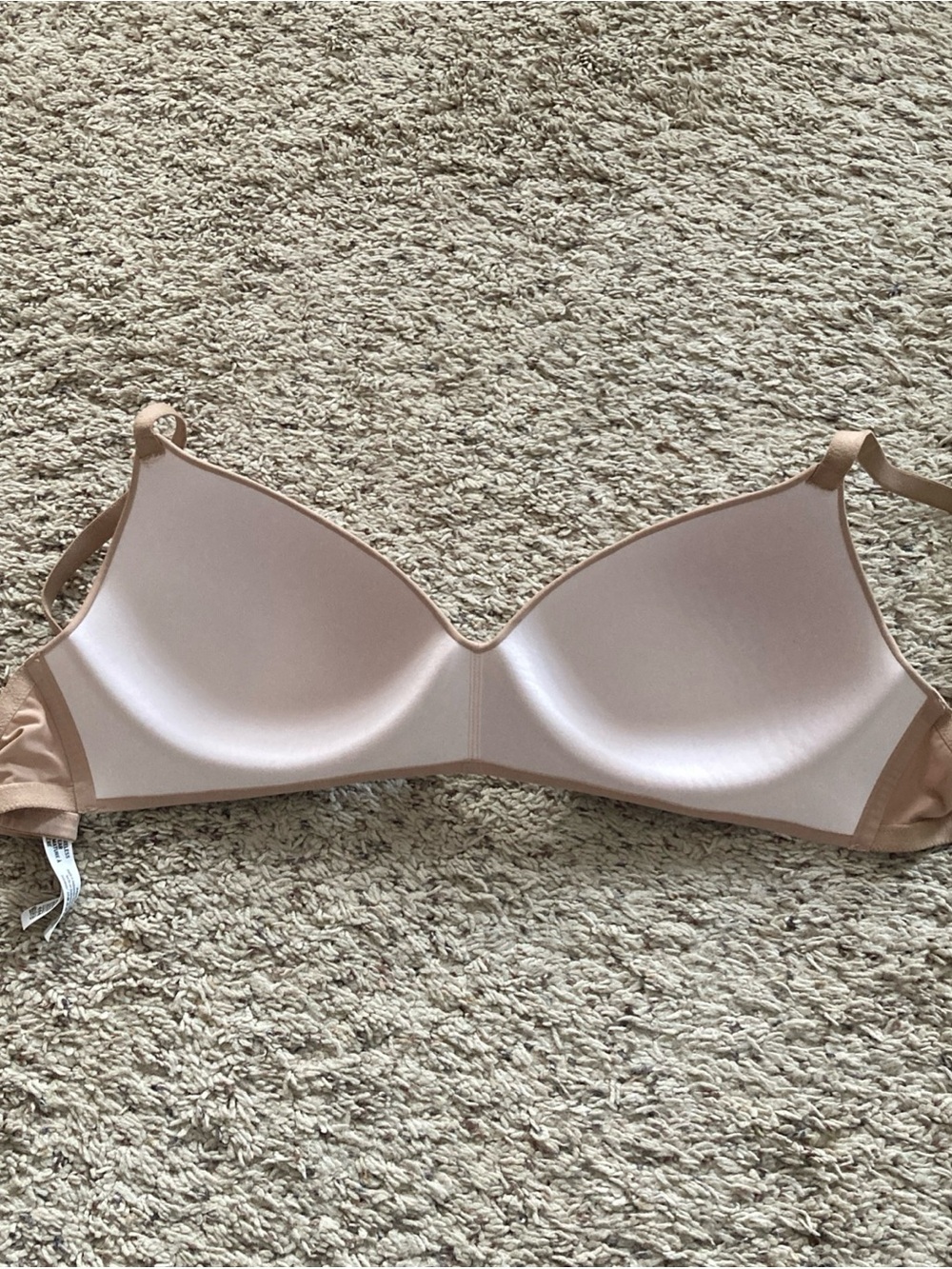 Pink Victoria’s Secret Seamless beige T-Shirt Bra lightly padded size 34DDD - Picture 3 of 8